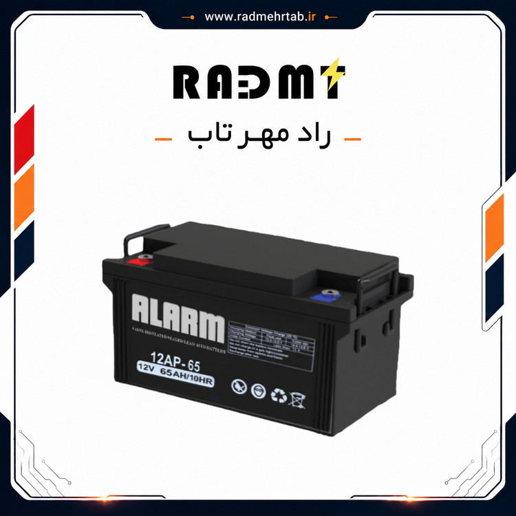 باتری یو پی اس ۱۲ ولت 65 آمپر ساعت آلارم
